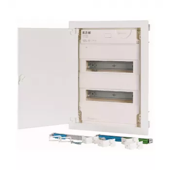 Eaton KLV-24UPP-F multimedia-jakokaappi, uppoasennus, 24 moduulia, valkoinen ovi 178800