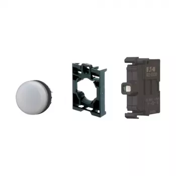 Eaton M22 valkoinen LED-merkkivalo täydellinen yksikkö M22-L-W-LED230-BVP, 230V AC/DC, 22,5mm 132601