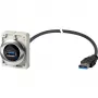 Eaton M30C-FUSB-60 asennettava USB 3.0 Type-A -liitin 1,5 m kaapelilla, metallieturengas Y7-187084