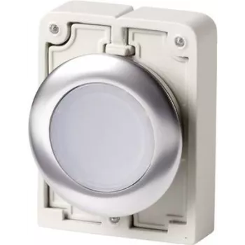 Eaton M30C-FDRL-W litteä pyöreä painonappikäyttö, kromirengas, valkoinen 182950