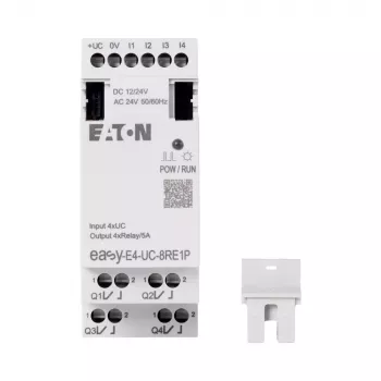 Eaton EASY-E4-UC-8RE1P laajennusmoduuli, 8 relelähtöä, 12/24 V DC, 24 V AC, DIN-kisko 197510