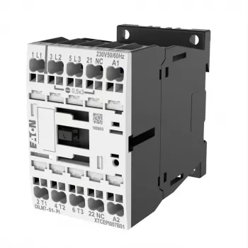 EATON DILM7-01(24VDC) tehonkontaktori 3-napainen 400V 3kW 1NC 24VDC 199228