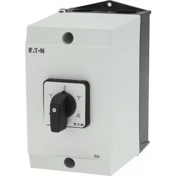Eaton 207537 3-napainen kiertokytkin, 20 A, 690 V, etuasennus, musta/valkoinen