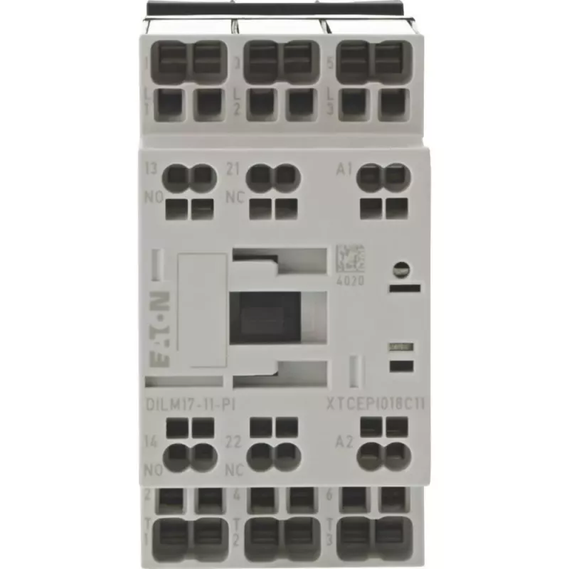 Eaton DILM17-11(RDC24)-PI tehonkontaktori, 3 NO pääkosketinta, 24 V DC kela, 17 A 199283