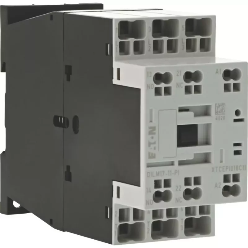 Eaton DILM17-11(RDC24)-PI tehonkontaktori, 3 NO pääkosketinta, 24 V DC kela, 17 A 199283