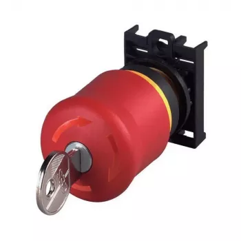 Eaton M22-PVS/K01 hätä-seis-painike, avainvapautus, 1 NC, etuasennus, 22,5 mm, punainen/keltainen 216514