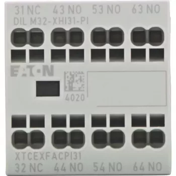 Eaton DILM32-XHI31-PI apukytkinlohko, 3NO+1NC, 4A, ruuviliittimet, etuasennus DILM7-DILM32-kontaktoreille 199312