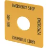 Eaton 216484 M22-sarjan keltainen sokealegendalevy, snap-on-etuasennus, polykarbonaatti