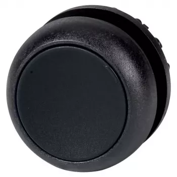 Eaton M22S-D-S painikkeen käyttöosa, tasainen, musta, muovinen eturengas, 22,5 mm 216591S