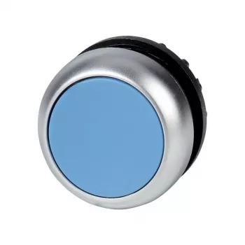 Eaton M22-DR-B painikkeen käyttöosa, sininen, kromattu muovi, hetkelliskosketin, 22,5 mm asennus 216623