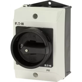 Eaton T0-1-102/I1/SVB-SW 2-napainen pääkytkin, 20 A, 690 V AC, musta kahva, valkoinen etulevy 207144