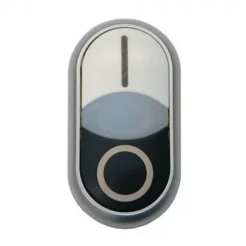 Eaton M22S-DDL-W kaksoispainikkeen käyttöosa, valaistu, valkoinen 216707