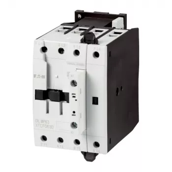 Eaton DILMP63 tehokontaktori, 3-napainen, 63 A, 230 V AC 50 Hz / 240 V AC 60 Hz kela, 1 NO + 1 NC, IP00 109855