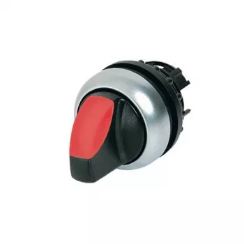 Eaton M22-WRLK-R avainvalintakytkin, 2-asentoinen, lukittuva, musta eturengas, hopeinen avain, punainen merkkivalo, 22,5 mm 216825