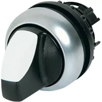 Eaton M22-WLK3-W kiertokytkin, 3 asentoa, lukittuva, valkoinen kiertonuppi, titaanikehys, 22,5 mm 216833