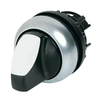 Eaton M22-WLK3-W kiertokytkin, 3 asentoa, lukittuva, valkoinen kiertonuppi, titaanikehys, 22,5 mm 216833