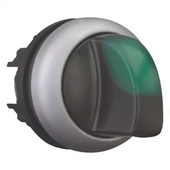 Eaton M22-WLK3-G kiertokytkin, 3 asentoa, lukittuva, vihreä vipu, titaanikehys, 22,5 mm 216837