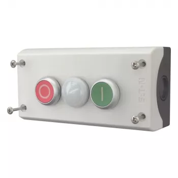 Eaton M22-I3-M2 harmaa painonapin kotelo, 3 aukkoa, 22,5 mm 216533