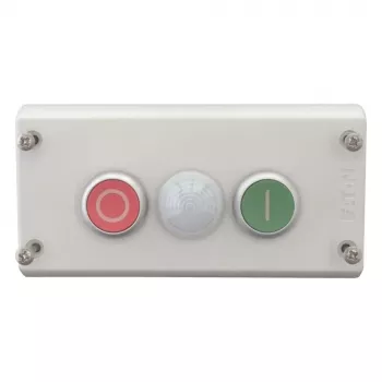 Eaton M22-I3-M2 harmaa painonapin kotelo, 3 aukkoa, 22,5 mm 216533