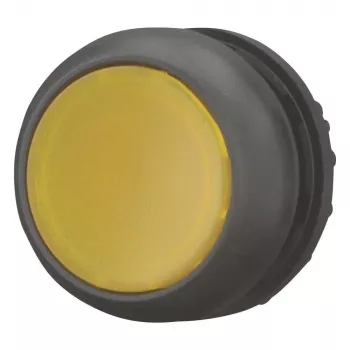 Eaton M22S-DL-Y painonappikäyttö, hetkellinen, keltainen nappi, musta kaulus, 22,5 mm 216930