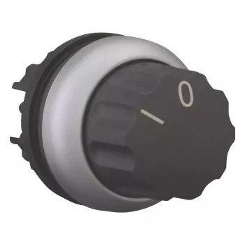 Eaton M22-W kiertokytkinkäyttö, 3 asentoa lukittuva, musta, muovinen eturengas, 22,5 mm asennus