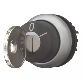 Eaton M22-WRS-MS10-A1 avainkytkin, 2 asentoa, lukittuva, MS10-avain, 22,5 mm asennus, musta/hopea, IP66/IP67/IP69K 111776
