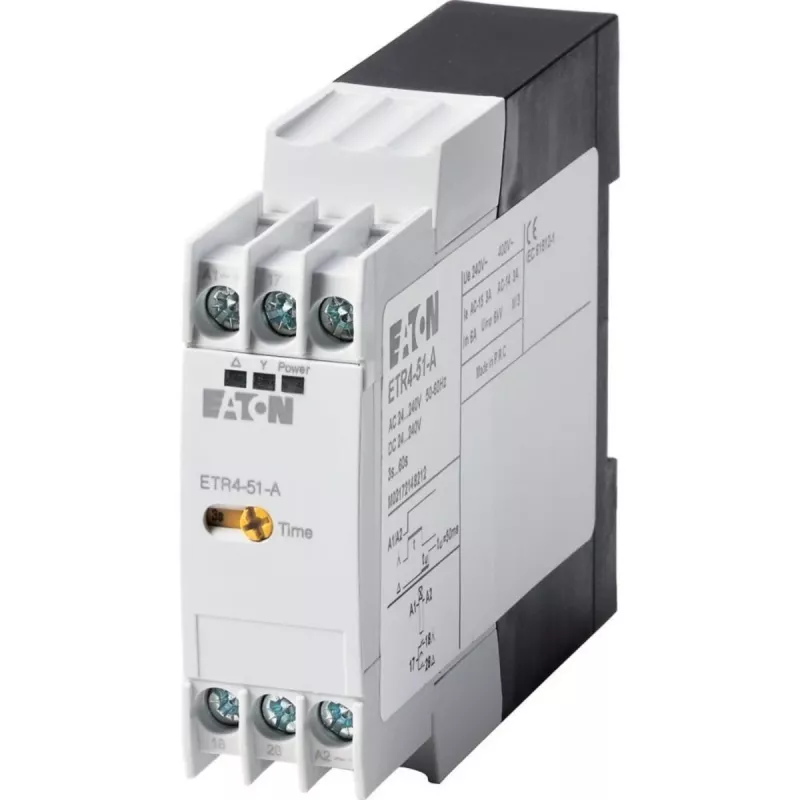 Eaton ETR4-51-A tähti-kolmio-aikarele, 24-240V AC/DC, 3-60s, 2 CO, DIN-kisko 031884