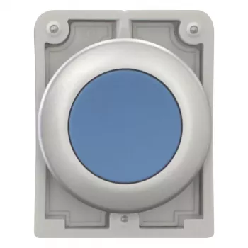 Eaton M30C-FDR-B RMQ-Titan litteä pyöreä kromattu sininen painonappikäyttö, 30,5 mm, hetkellinen 182947