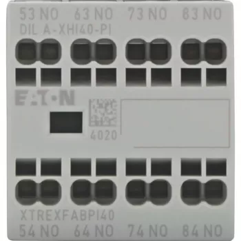 Eaton DILA-XHI40-PI apukosketinlohko, 4 sulkeutuvaa, etuasennus, Push-in-liittimet 199317