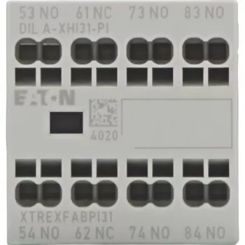 Eaton DILA-XHI31-PI apukosketinlohko, 3NO+1NC, etuasennus, ruuviliittimet, DILM7-DILM38 kontaktorille ja DILA releille 199318