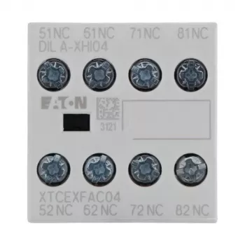 Eaton DILA-XHI04 apukosketinlohko, 4-napainen, 2NO+2NC, etuasennus, ruuviliittimet, musta/valkoinen 276424
