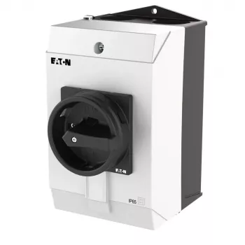 Eaton T3-4-15682/I2/SVB-SW 6-napainen kytkin, 32 A, 690 V AC, uppoasennus, musta kahva/valkoinen etulevy 207211