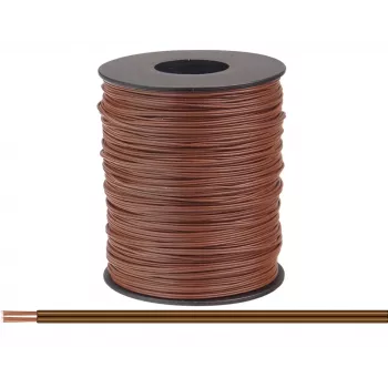 Donau Elektronik 114-88-100 kaksoisjohto 2 x 0,08 mm² ruskea 100 m