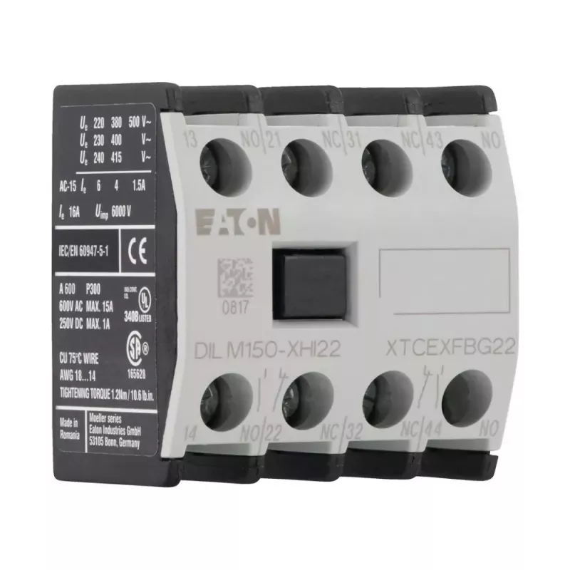 Eaton DILM150-XHI22 apukosketinlohko, 2NO+2NC, etuasennus, ruuviliittimet 277950