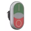 Eaton M22-DDLF-GR-X1 kaksoispainonappi-toimilaite, litteä, valaistu, vihreä/punainen 284814