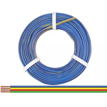 Donau Elektronik 418-50 monijohdin 4 x 0,14 mm², vihreä/punainen/keltainen/sininen, 50 m