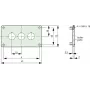 Eaton M22-E4 asennuslevy 4 ohjauslaitteelle, antrasiitti 216545