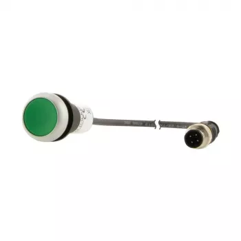 Eaton C22-D-G-K10-P3 tasainen painonappi, vihreä, 1NO, hetkellinen, 22,5 mm 181632