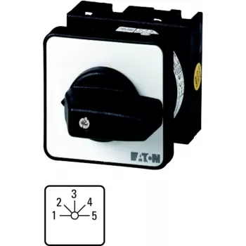 Eaton T0-5-15139/E 2-napainen nokkakytkin, ON-OFF, 20A, 690V AC, etulevyasennus, musta/valkoinen 014135