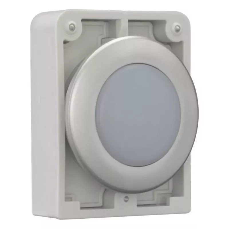 Eaton RMQ-Titan litteä pyöreä merkkivalopää, valkoinen linssi, kromirengas, M30C-FL-W 183287