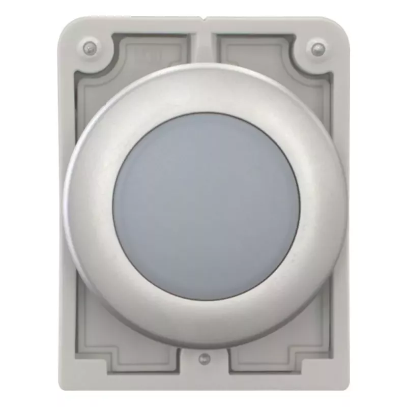 Eaton RMQ-Titan litteä pyöreä merkkivalopää, valkoinen linssi, kromirengas, M30C-FL-W 183287