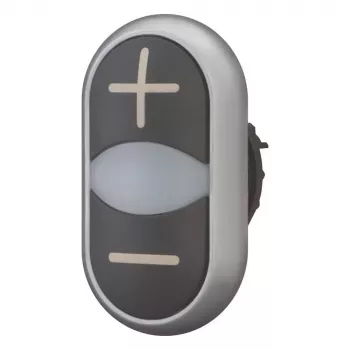 Eaton M22-DDL-S-X4/X5 kaksoispainonappi, musta/titaani, IP66 218145