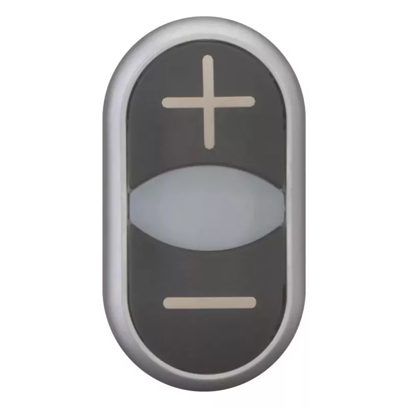 Eaton M22-DDL-S-X4/X5 kaksoispainonappi, musta/titaani, IP66 218145