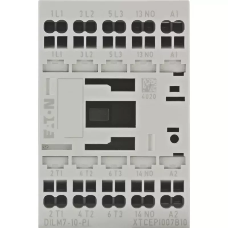 Eaton DILM7-10(24VDC)-PI tehokontaktori, 3 sulkeutuvaa kärkeä, 24 V DC 199223
