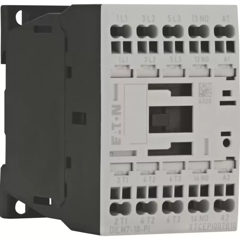 Eaton DILM7-10(24VDC)-PI tehokontaktori, 3 sulkeutuvaa kärkeä, 24 V DC 199223