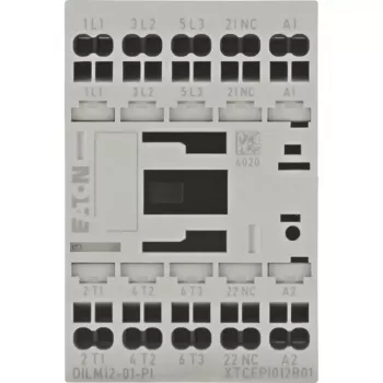 EATON DILM12-01 24V DC kontakti, 3-napainen, 12 A, 1 NO apukosketin 199248