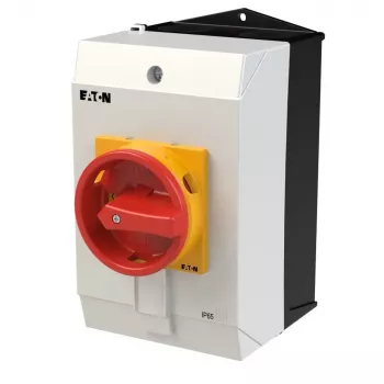 Eaton T3-4-15682/I2/SVB nokkakytkin, 3-napainen + N, 32 A, puna/keltainen kahva, IP65 207210