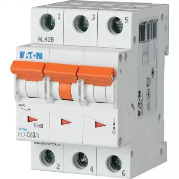 Eaton PXL-C63/3 johdonsuojakatkaisija 3-napainen C 63A 6kA 236432