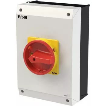 Eaton P3-63/I4/SVB/N 3-napainen pääkytkin hätäpysäytystoiminnolla, 63 A, punainen/keltainen 207349