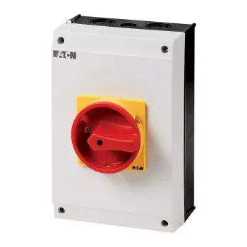 Eaton P3-63/I4/SVB/N 3-napainen pääkytkin hätäpysäytystoiminnolla, 63 A, punainen/keltainen 207349